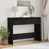  Konzolna stolica s ladicama Crni hrast 100 x 35 x 76,5 cm | Shoptok.si