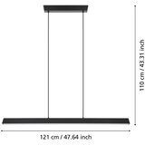 Eglo viseća LED lampa SIMOLARIS-Z 34,3 W 122 cm crna Zigbee 99603 Slike