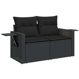 vidaXL 6-dijelni set vrtnih sofa s jastucima crni od poliratana | shoptok.hr