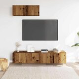  TV omara 3-delna stenski stari lesni inženirski les | Shoptok.si