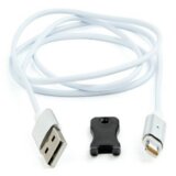 Gembird CC-USB2-AMLMM-1M Magnetic USB 8-pin male cable, silver, 1 m kabal  cene
