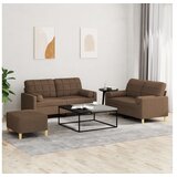 vidaXL 3-dijelni set sofa s jastucima smeđi od tkanine Cijene