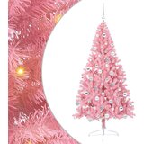 vidaXL Umjetna preddekorirana božićna jelka Roza 180 cm PVC | Shoptok.si