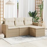 vidaXL 4-dijelni set vrtnih sofa s jastucima bež od poliratana | shoptok.hr