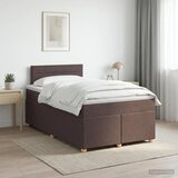  Boxspring krevet s madracem Tamno smeđa 120 x 200 cm Tkanina - Tamno smeđa 120 x 200 cm Dizajn linija | shoptok.hr
