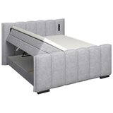 Premium Living Postelja Boxspring Elysia, Svetlo Siva, 200x200 | Shoptok.si