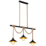 Globo 15690-3H - visilica na sajli diana 3xE27/60W/230V crna | Eponuda.com