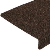  Prostirke za stepenice samoljepljive 15 kom 65x21x4 cm smeđe pravokutne rubove | shoptok.hr