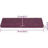  Prostirke za stepenice 30 kom 65x21x4 cm tamnoljubičaste pravokutne rubove - tamnoljubičasta 65 x 21 x 4 cm 30 | shoptok.hr