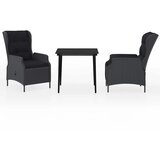 3-dijelni vrtni blagovaonski set tamnosivi Siva Dužina stola 80 cm | Shoptok.si