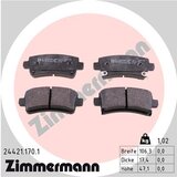 ZIMMERMANN zavorne ploščice zadnje opel 24421.170.1 | Shoptok.si