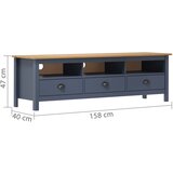 TV ormarić Hill sivi 158 x 40 x 47 cm od masivne borovine | shoptok.hr