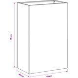  Vrtna saksija Bijela 50 x 40 x 75 cm Čelična vrata | shoptok.hr