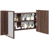  LED kupaonski ormarić s ogledalom boja hrasta 90x12x45 akrilni | shoptok.hr
