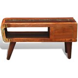  Klubska mizica z zaobljenimi robovi in 1 predalom predelan les, (20712857) | Shoptok.si