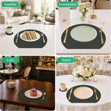 WAKOSAN 4x Namizni pogrinjek iz umetnega usnja zelen | Shoptok.si