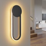 Nettlife Stenska LED stenska svetilka za notranjo uporabo - 12W stopniščna svetilka 41cm črna, sodobno oblikovana hodniška svetilka 3000K, (5000219973) Cene