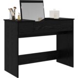 vidaXL Toaletna mizica z ogledalom Črna javor 100x45x76 cm | Shoptok.si