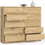 AKORD Komoda, 10 Predalov, Hrast Artisan, (5000332177) | Shoptok.si