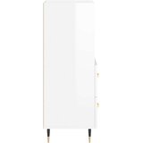 vidaXL Komoda sjajna bijela 34 5 x 34 x 90 cm od konstruiranog drva | shoptok.hr
