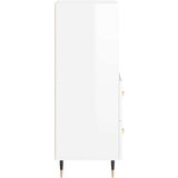 vidaXL Komoda visok sijaj bela 34,5x34x90 cm inženirski les | Shoptok.si
