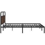  Metalni okvir kreveta bez madraca smeđa boja hrasta 180x200 cm | shoptok.hr