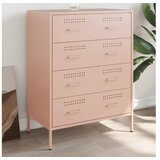 vidaXL Komoda ružičasta 68 x 39 x 89 cm čelična | shoptok.hr
