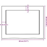  Kupaonska radna ploča tamnosmeđa 40x30x(2-6) cm tretirano drvo | shoptok.hr
