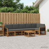  Set vanjskih sofa 7 kom. Prirodna i antracit Poliester | shoptok.hr