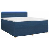  Boxspring krevet s madracem Plava 160 x 200 cm Tkanina - Plava 160 x 200 cm Dizajn linija | shoptok.hr