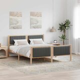  Okvir kreveta smeđe i tamnosivo 160 x 200 cm Masivna borovina | shoptok.hr