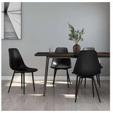  Jedilni stoli 4 kosi črne barve PP | Shoptok.si