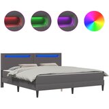  Krevetna konstrukcija Siva 200 x 200 cm Umjetna koža | shoptok.hr