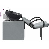  Stolica za šampon Svijetlo siva i crna 136 x 60 x 92 cm tkanina | shoptok.hr