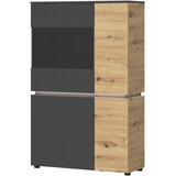 Modern Living Vitrina Luci, Barva Hrasta, Antracit | Shoptok.si