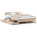 Maison Chic Posteljni okvir - Dvoposteljna postelja - Zakonska postelja brez vzmetnice 120x200 cm trdna borovina-J10591, (21774703) | Shoptok.si