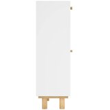 Ormarić za cipele bijeli 52 x 25 x 80 cm drvo i prirodni ratan | shoptok.hr
