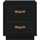  Noćni ormarići 2 kom crna 40 x 34 x 45 cm od masivne borovine | shoptok.hr