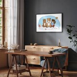  Slika - Teddy Bears on the Beach (1 Part) Wide 60x40 U crnom drvenom okviru | shoptok.hr