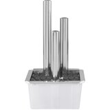  Vrtna fontana srebrna 48 x 34 x 88 cm od nehrđajućeg čelika | shoptok.hr