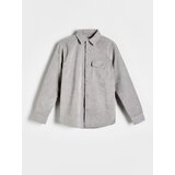 Reserved - Regular fit košulja od strukturirane tkanine - light grey | shoptok.hr