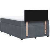 Box spring krevet s madracem tamnosivi 120 x 200 cm baršunasti | shoptok.hr