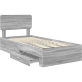  Krevetna konstrukcija Siva Sonoma 75 x 190 cm Konstruirano drvo | shoptok.hr