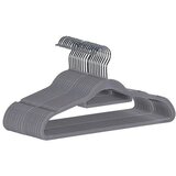 Ruhhy baršunaste vješalice za odjeću 45 cm, set 20 kom, sive | shoptok.hr