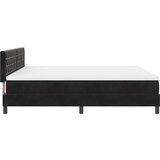 vidaXL Okvir kreveta s madracem Crno Super King Baršun | shoptok.hr