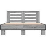  Posteljni okvir siva sonoma 135x190 cm inženirski les in kovina, (21166092) | Shoptok.si