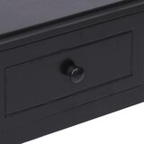  Radni stol crni 108 x 45 x 76 cm od masivnog drva paulovnije | Eponuda.com