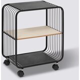 5five Poslužni stočić/mobilna polica COLGE 53x43 cm crna/bež | Eponuda.com