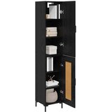  Highboard Crni hrast 34,5 x 34 x 180 cm Konstruirano drvo Slike