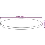 vidaXL Okrugla stolna ploča Ø 50 x 2 cm od masivnog bagremovog drva | shoptok.hr